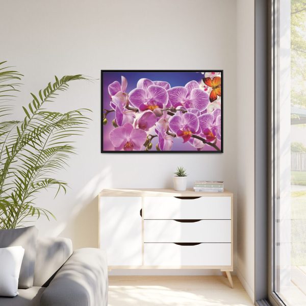 Orchids Flowers Framed Canvas