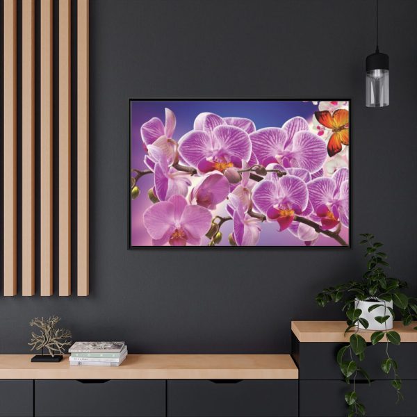 Orchids Flowers Framed Canvas