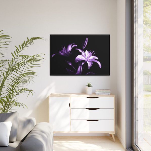 Purple Lily Framed Canvas