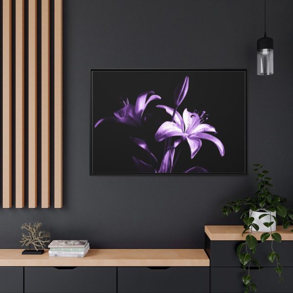 Purple Lily Framed Canvas