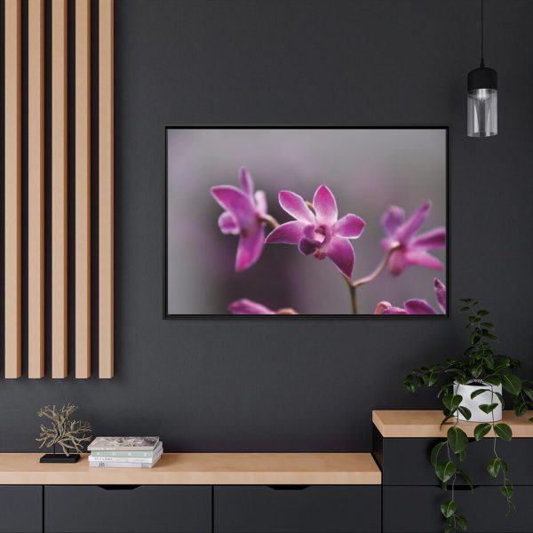 Macro Flower Plant Framed Canvas