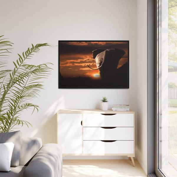 88289-298.jpg Elephant and Yellow Sky Framed Canvas
