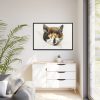 88289-313.jpg Head of a Calico Cat with Closed Eyes by Jean Bernard Framed Canvas