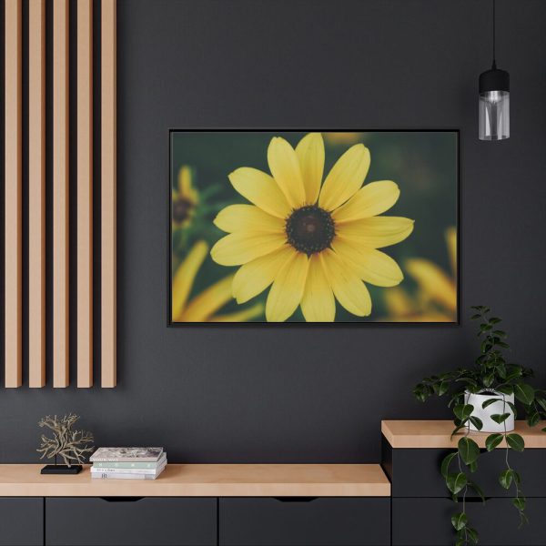 88289-329.jpg Blooming Yellow Petaled Flowers Framed Canvas