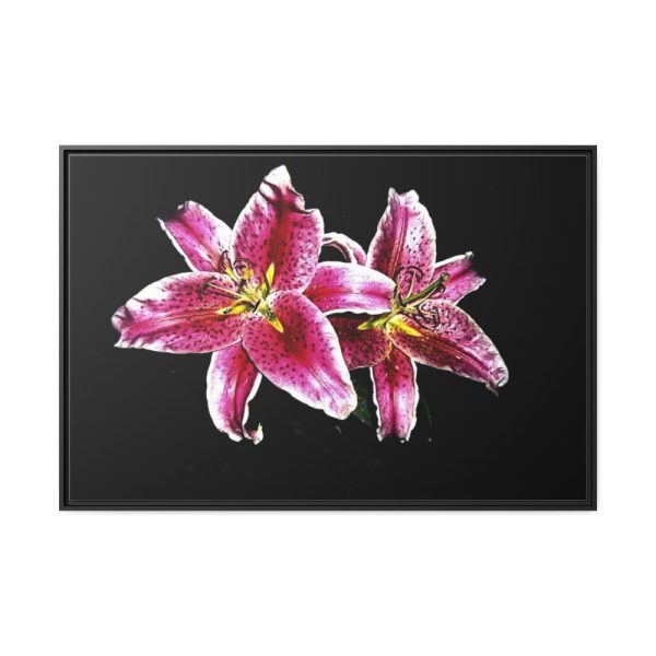 Tiger Lily Flower Framed Canvas
