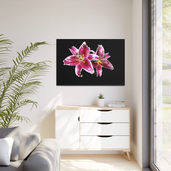 Tiger Lily Flower Framed Canvas