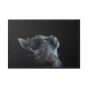 Cute Gray Cat Framed Canvas