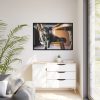 88289-388.jpg Beautiful Cat on Chair Framed Canvas
