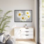White Daisy Bloom Framed Canvas - Image 4