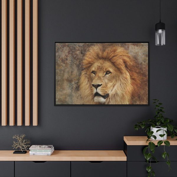 Beautiful Lion's Head Framed Canvas