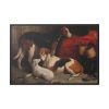 A Couple of Foxhounds with a Terrier by William Barraud Framed Canvas
