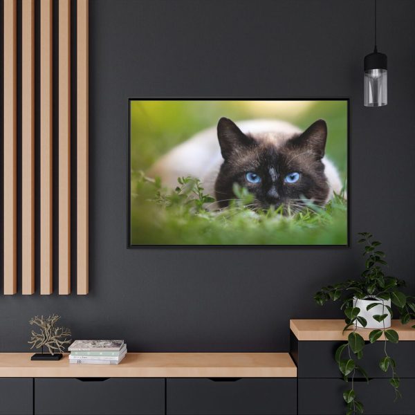 88289-424.jpg Cat Hunting Framed Canvas