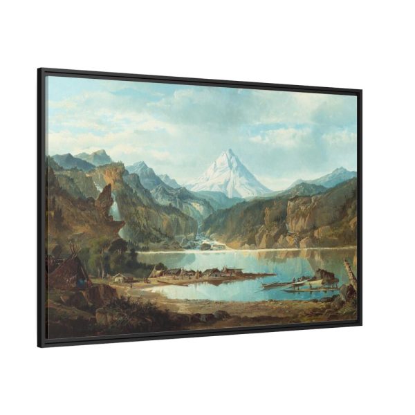 88289-450.jpg Mountain Landscape with Indians by John Mix Stanley Framed Canvas