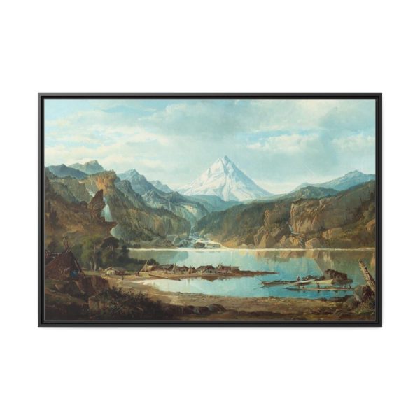 88289-451.jpg Mountain Landscape with Indians by John Mix Stanley Framed Canvas