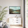 88289-453.jpg Mountain Landscape with Indians by John Mix Stanley Framed Canvas