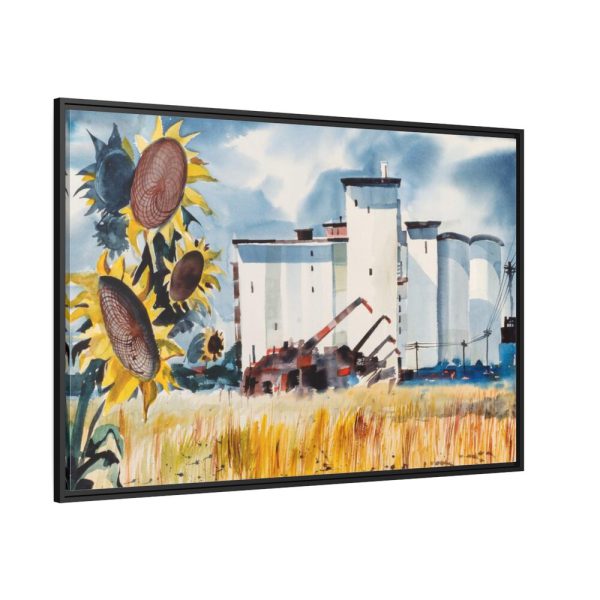 88289-470.jpg Grain Elevator, Kansas by Robert Johnson Framed Canvas