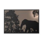 Moon Against Light Sky Framed Canvas - Image 2
