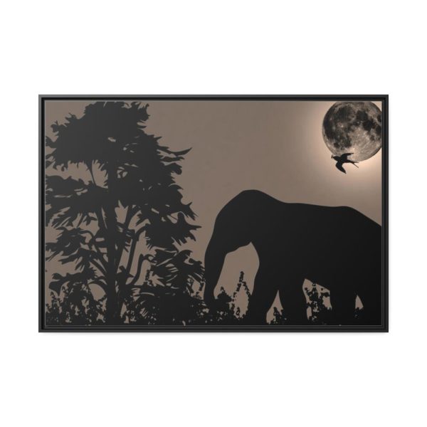 88289-521.jpg Moon Against Light Sky Framed Canvas
