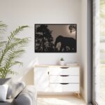 Moon Against Light Sky Framed Canvas - Image 4