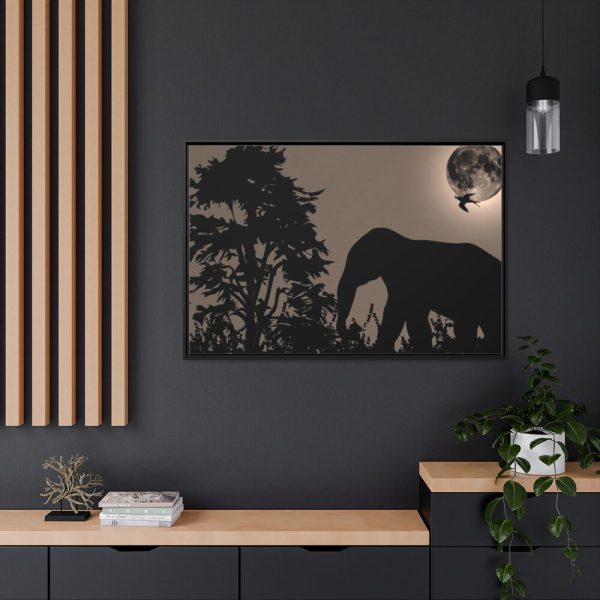 88289-524.jpg Moon Against Light Sky Framed Canvas