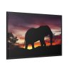 88289-525.jpg Elephant and Sunset in Africa Framed Canvas