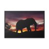 88289-526.jpg Elephant and Sunset in Africa Framed Canvas