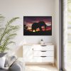 88289-528.jpg Elephant and Sunset in Africa Framed Canvas