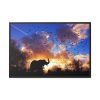 88289-531.jpg Elephants and Birds in the Nature Framed Canvas