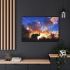 88289-534.jpg Elephants and Birds in the Nature Framed Canvas