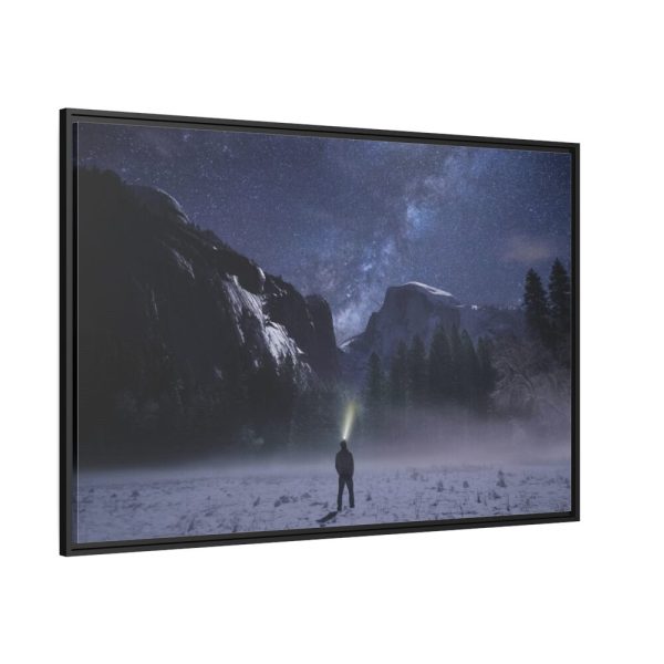 88289-541.jpg Person Facing Towards Snow Mountains Framed Canvas
