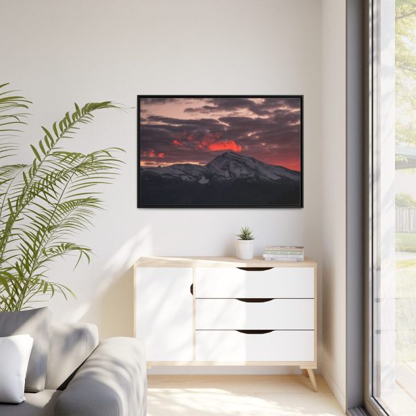 88289-548.jpg Mountain Under Cloudy Skies at Daytime Framed Canvas
