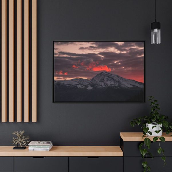 88289-549.jpg Mountain Under Cloudy Skies at Daytime Framed Canvas