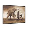 88289-555.jpg Elephant Play on the Rain with Umbrella Framed Canvas