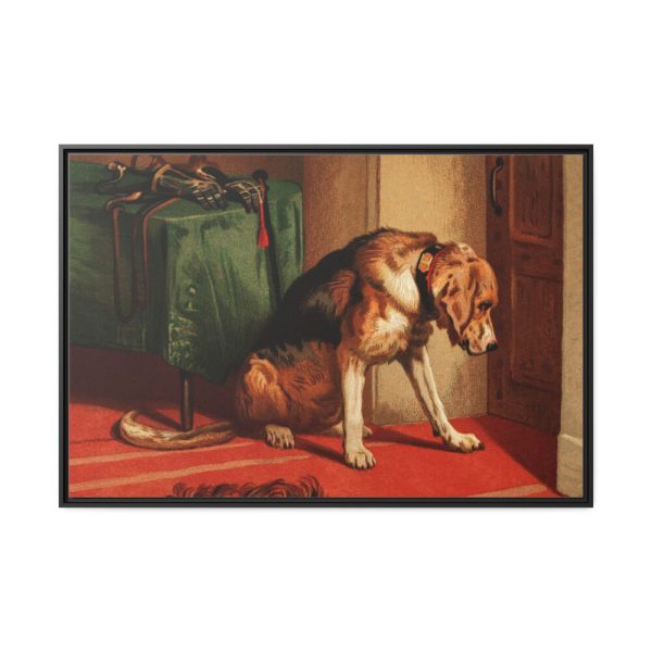 Suspense by Edwin Landseer Framed Canvas