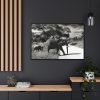 88289-579.jpg Mother and Baby Elephant on the Road Framed Canvas