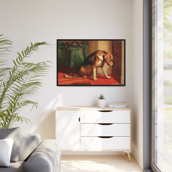 Suspense by Edwin Landseer Framed Canvas
