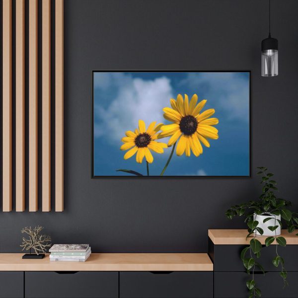 88289-594.jpg Blue Sky and Sunflower Framed Canvas