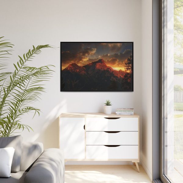 88289-608.jpg Mountain and Colors in the Sky Framed Canvas