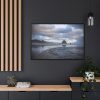 Misty View of the Mountain and Beach Framed Canvas