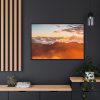 88289-619.jpg Clouds Envelope a Mountain Range During Sunset Framed Canvas