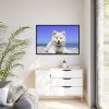 88289-63.jpg Dog on the Beach Framed Canvas