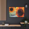 88289-634.jpg Colorful Orange Sunflower Framed Canvas