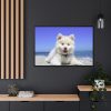 88289-64.jpg Dog on the Beach Framed Canvas