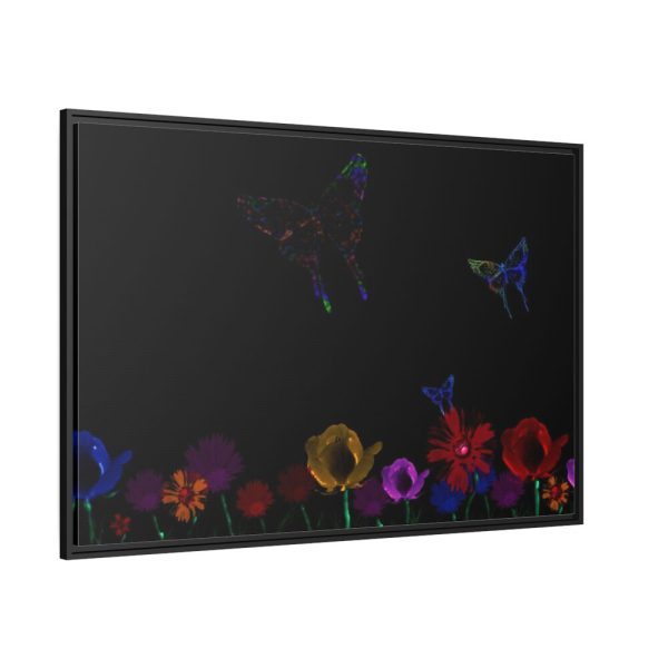 88289-65.jpg Abstract Floral Butterfly Design Framed Canvas