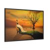 88289-660.jpg Woman in Desert on the Sand Framed Canvas