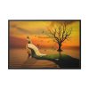 88289-661.jpg Woman in Desert on the Sand Framed Canvas