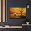 88289-664.jpg Woman in Desert on the Sand Framed Canvas