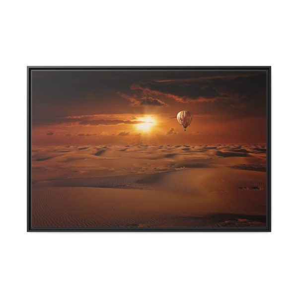 88289-666.jpg Hot Air Balloon in Desert Framed Canvas