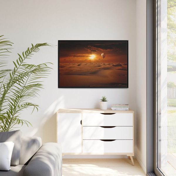 88289-668.jpg Hot Air Balloon in Desert Framed Canvas