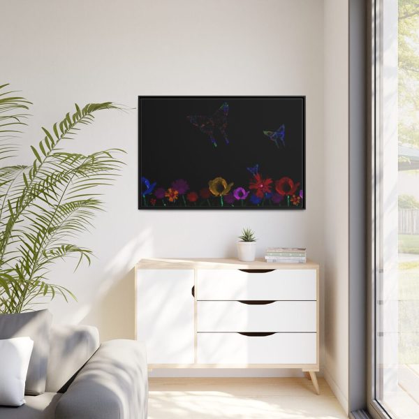 88289-68.jpg Abstract Floral Butterfly Design Framed Canvas